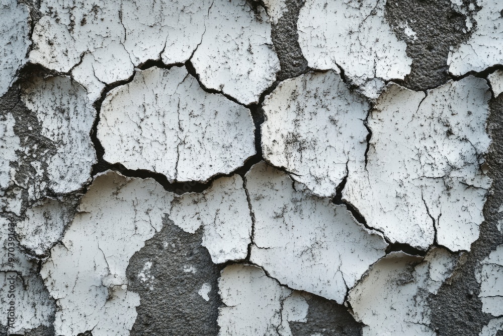 Fototapeta premium Gray Rough Background concrete old paint wall, Texture cement crack surface , ai