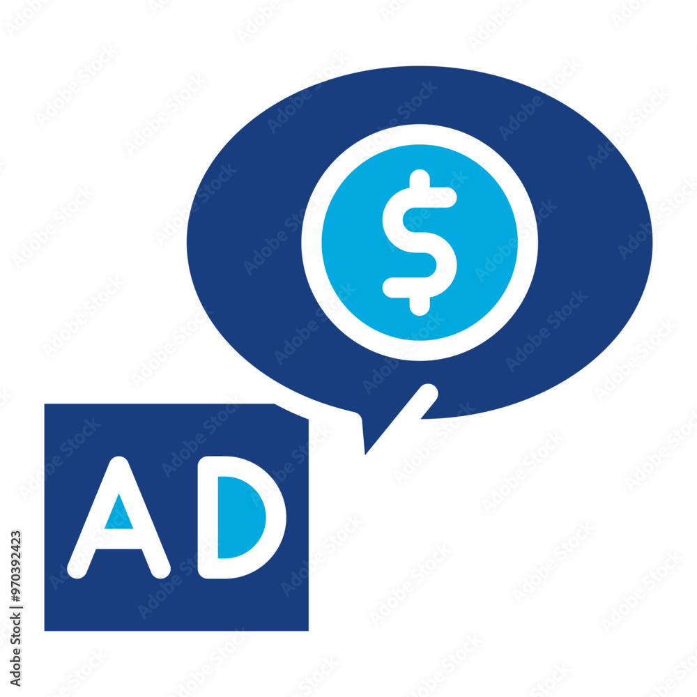 Fototapeta premium Ad Revenue icon vector image. Can be used for Live Streaming.