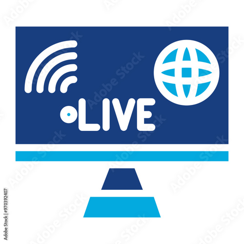 Streaming Platform icon vector image. Can be used for Live Streaming.