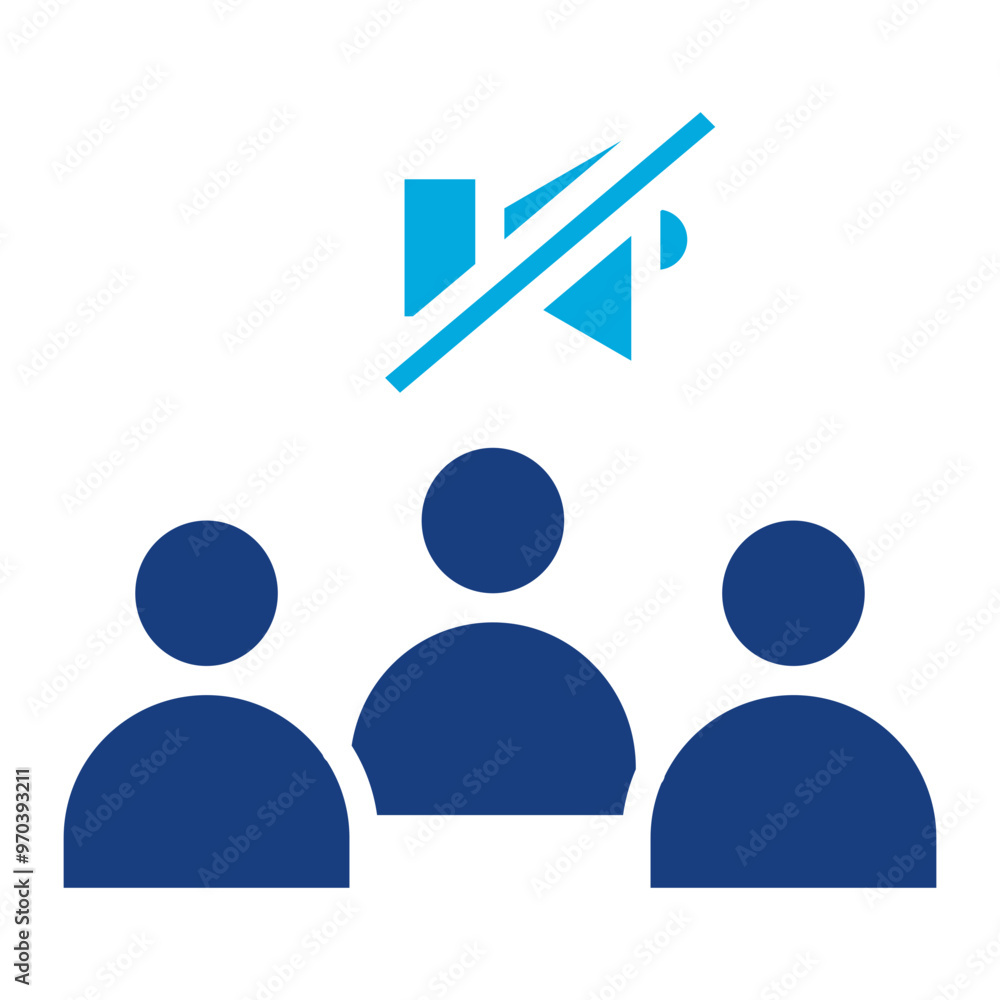 Silent Majority icon vector image. Can be used for Politics. Silent Majority icon vector image. Can be used for Politics.