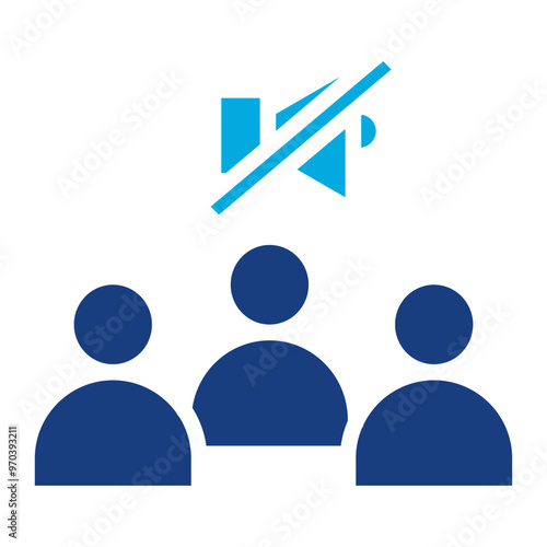 Silent Majority icon vector image. Can be used for Politics.