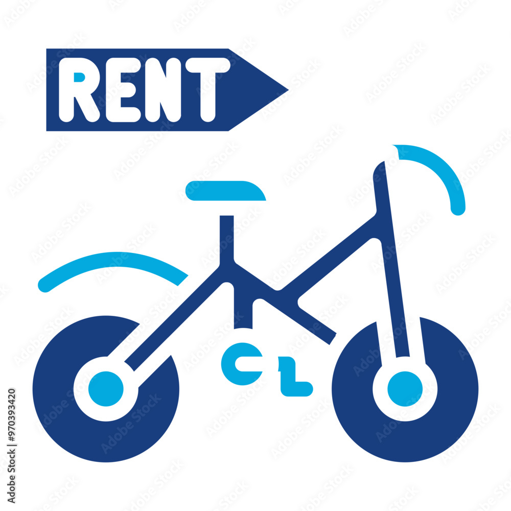 Bicycle Rental icon vector image. Can be used for Personal Transportation. Bicycle Rental icon vector image. Can be used for Personal Transportation.