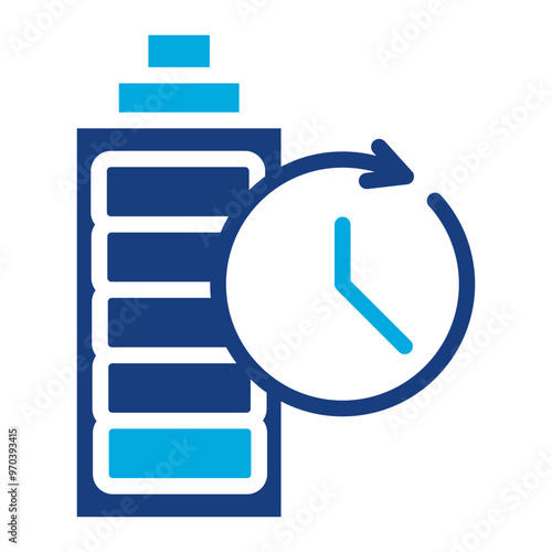 Battery Duration icon vector image. Can be used for Personal Transportation.