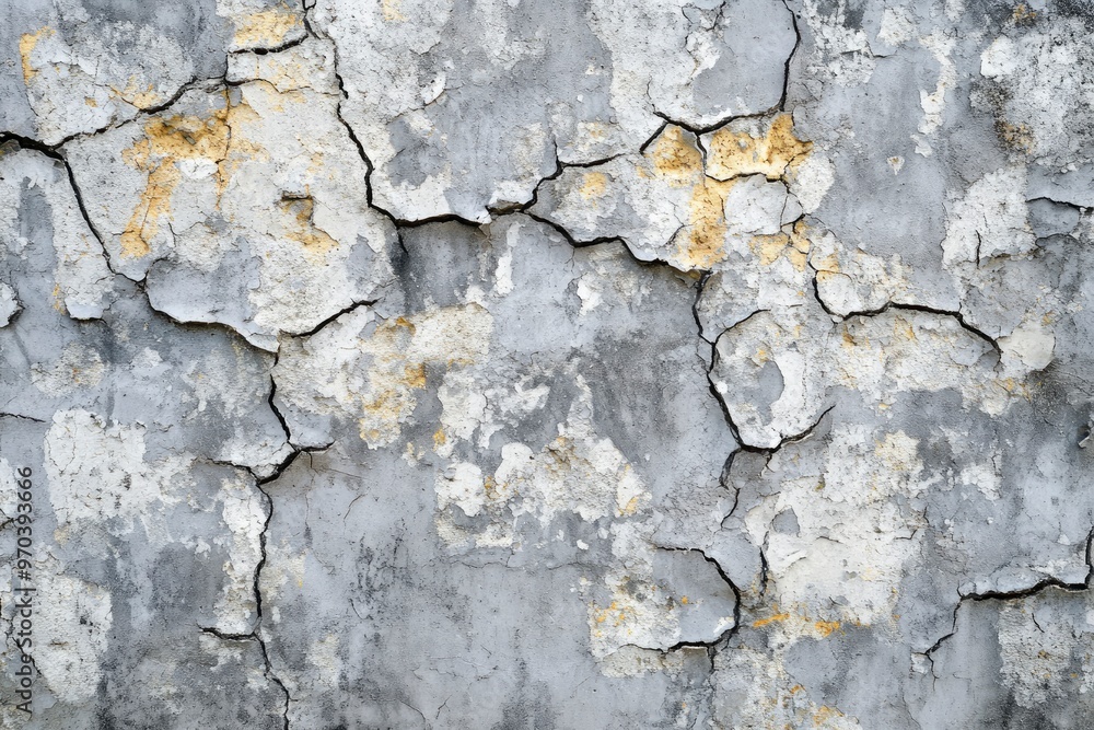 Fototapeta premium Gray Rough Background concrete old paint wall, Texture cement crack surface , ai