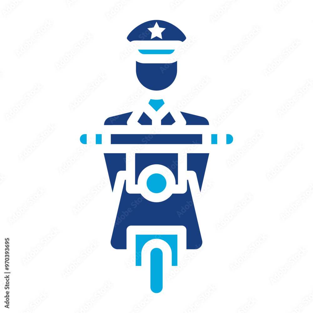 Police Officer On Scooter icon vector image. Can be used for Personal Transportation. Police Officer On Scooter icon vector image. Can be used for Personal Transportation.