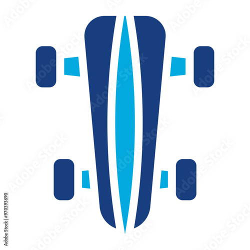 Longboard icon vector image. Can be used for Personal Transportation.