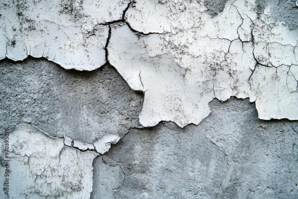 Fototapeta premium Gray Rough Background concrete old paint wall, Texture cement crack surface , ai