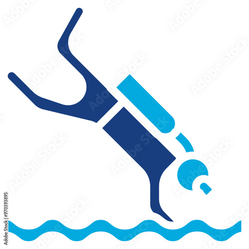 Diving icon vector image. Can be used for Sport Equipment.