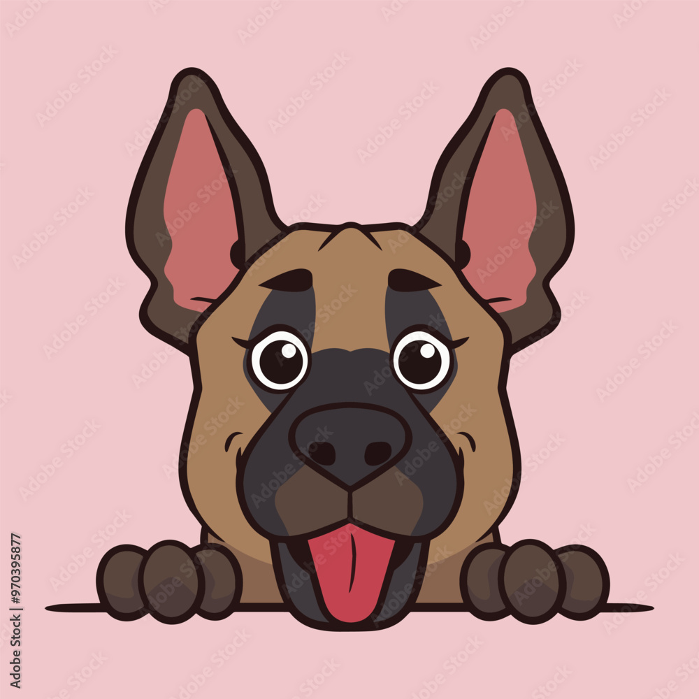 Great Dane Dog Peeking face Vector illustration - Dog peeking face isolated
Great Dane Dog Peeking face Vector illustration - Dog peeking face isolated