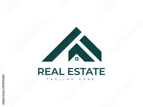 Real Estate Logo Design. Construction Architecture Building Logo Design Template