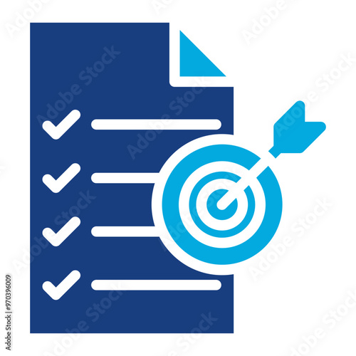 Goal Setting icon vector image. Can be used for Action Plan.