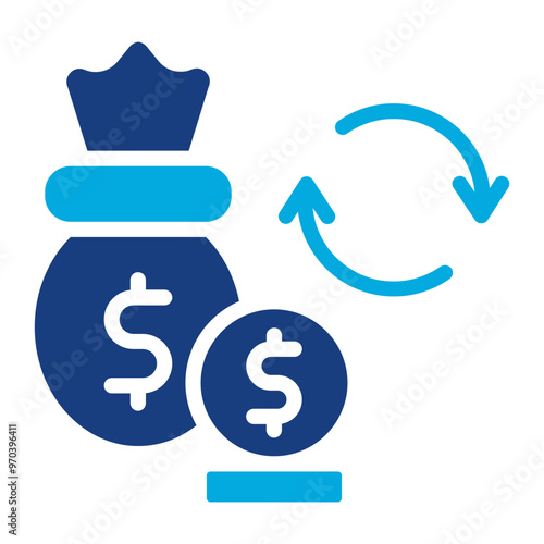 Loan Transfer icon vector image. Can be used for Loan.