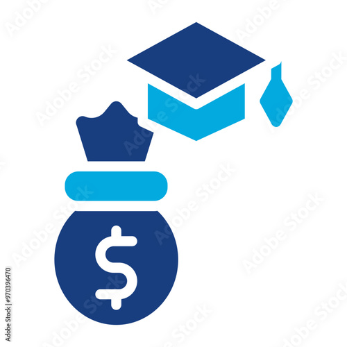 Student Loan icon vector image. Can be used for Loan.