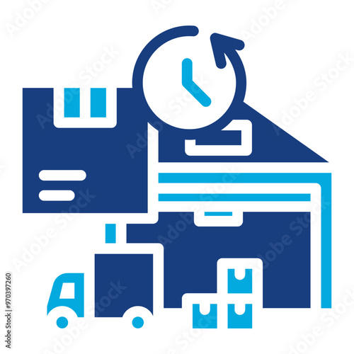 Fulfillment Center icon vector image. Can be used for Order Fulfilment.