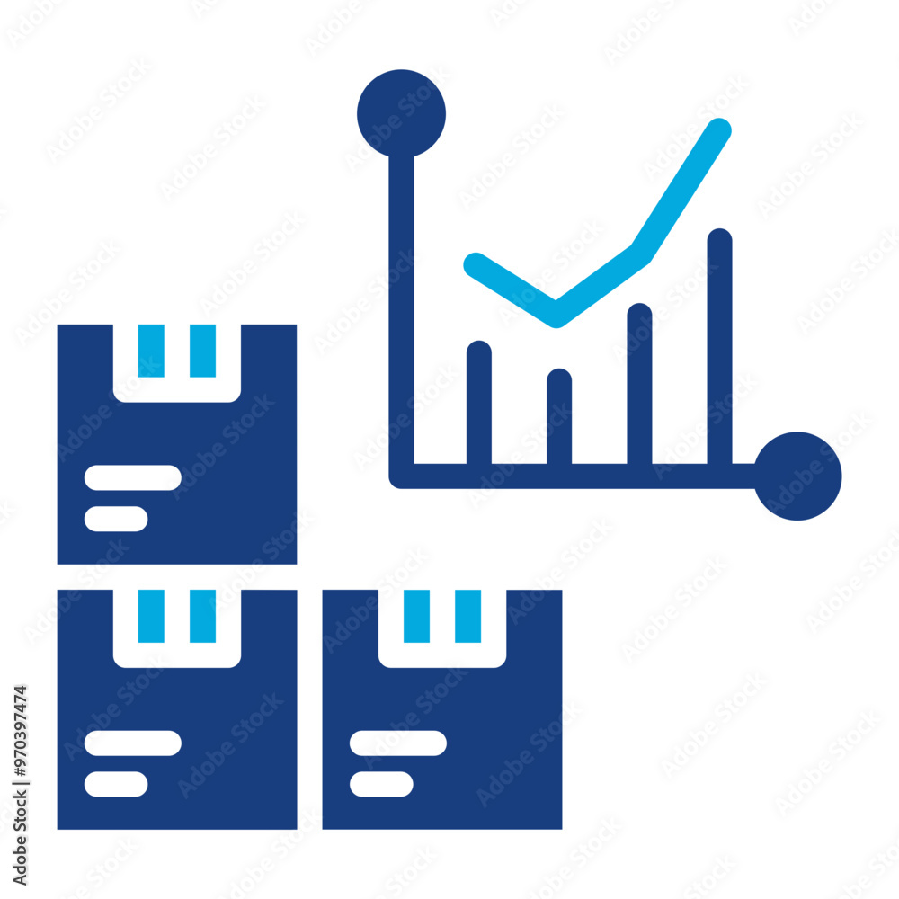 Stock Levels icon vector image. Can be used for Order Fulfilment. Stock Levels icon vector image. Can be used for Order Fulfilment.