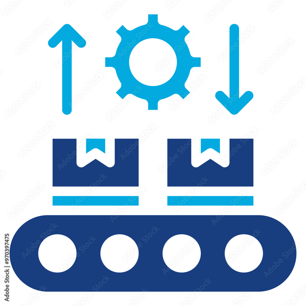 Batch Production icon vector image. Can be used for Manufacturing and Distribution. Batch Production icon vector image. Can be used for Manufacturing and Distribution.