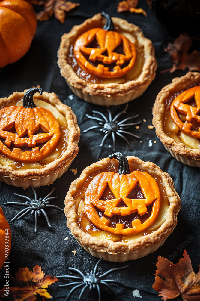 Homemade halloween pumpkin cakes fresh from the oven Homemade halloween pumpkin cakes fresh from the oven