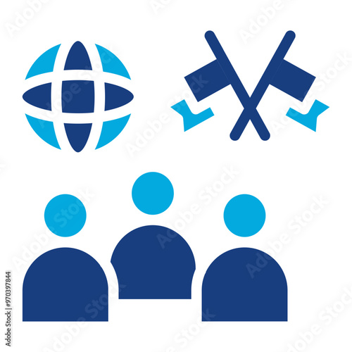 Cultural Competence icon vector image. Can be used for Curriculum Vitae.