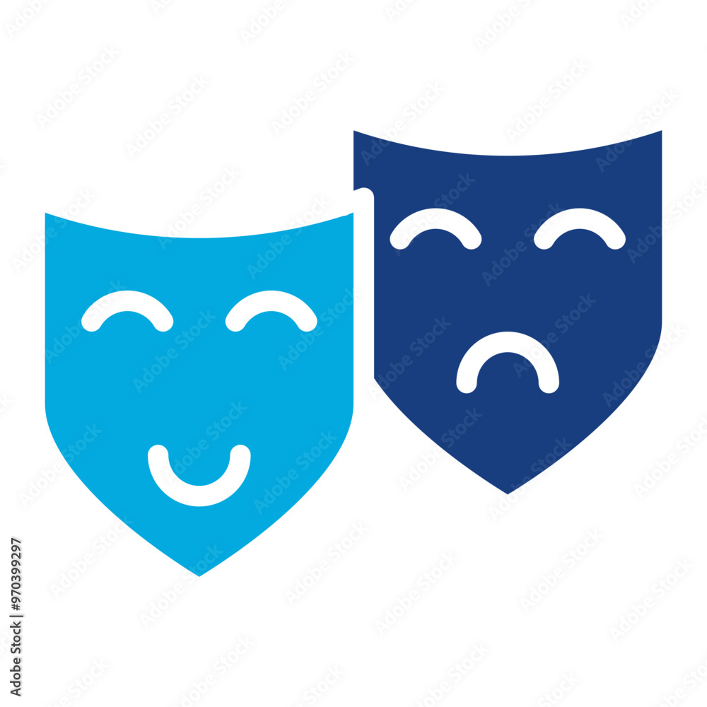 Dark Comedy icon vector image. Can be used for Movie Genres. Dark Comedy icon vector image. Can be used for Movie Genres.