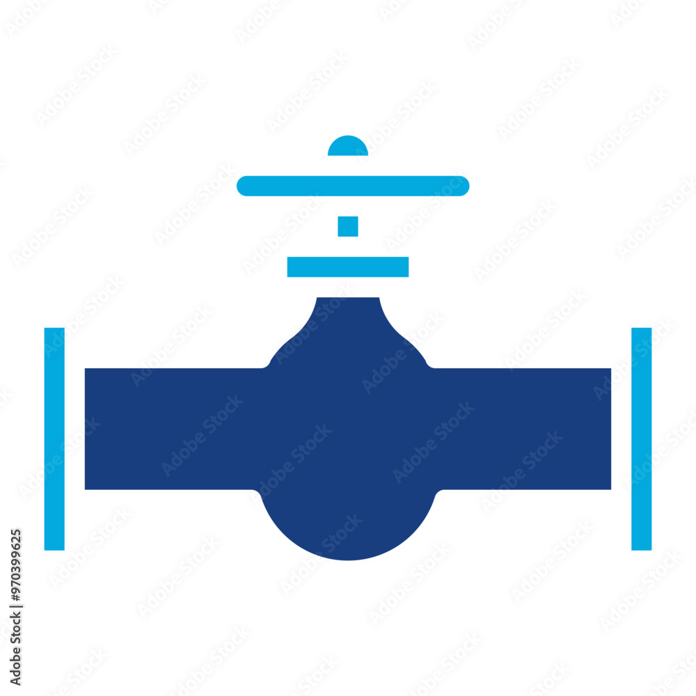 Inlet Valve icon vector image. Can be used for Water Treatment.