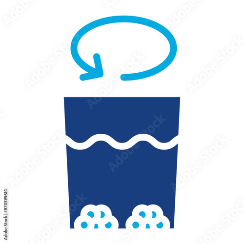 Flocculation icon vector image. Can be used for Water Treatment.