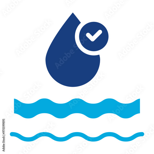 Water Quality icon vector image. Can be used for Water Treatment.