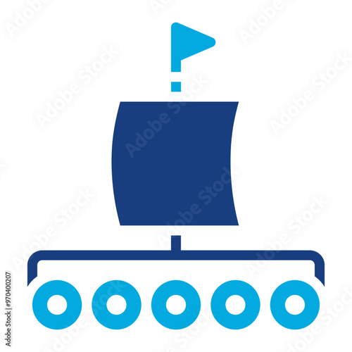 Raft icon vector image. Can be used for Additive Maufacturing.
