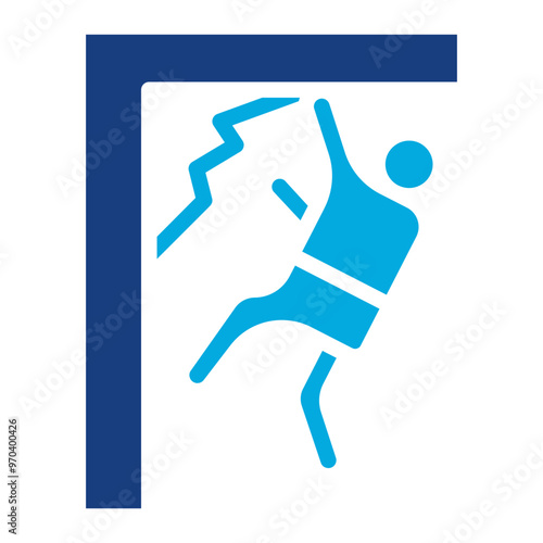 Free Solo icon vector image. Can be used for Rock Climbing.