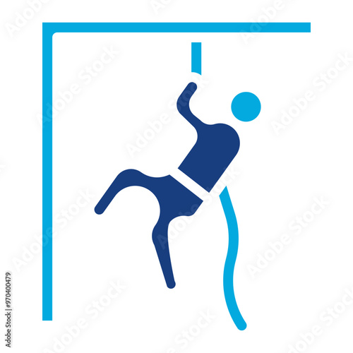 Rappel icon vector image. Can be used for Rock Climbing.