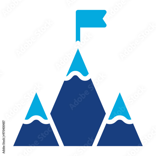 Summit icon vector image. Can be used for Rock Climbing.