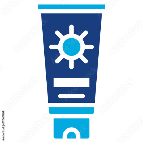 Sunscreen Application icon vector image. Can be used for Sun Protection.