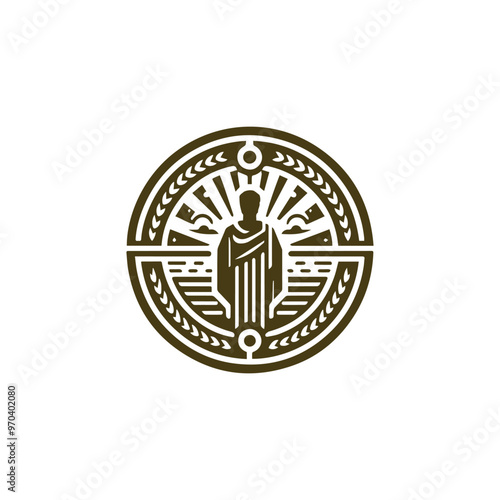Greek medallion logo