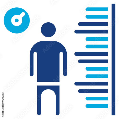 Body Mass Index icon vector image. Can be used for Physical Wellbeing.