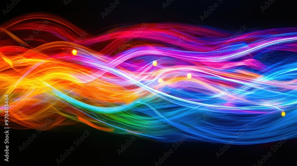 Abstract colorful light waves Abstract colorful light waves