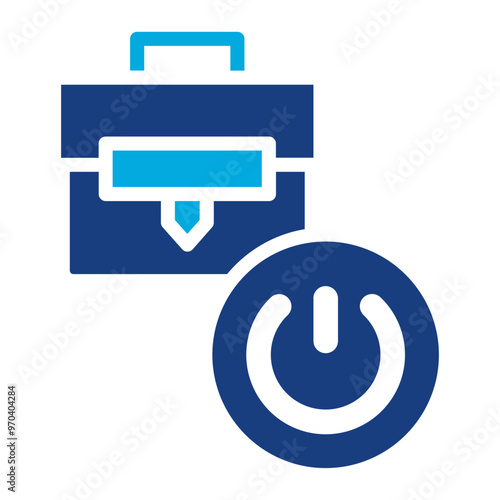 Shutdown icon vector image. Can be used for Business Disruption.