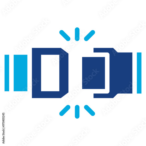 Seatbelt icon vector image. Can be used for Airplane.