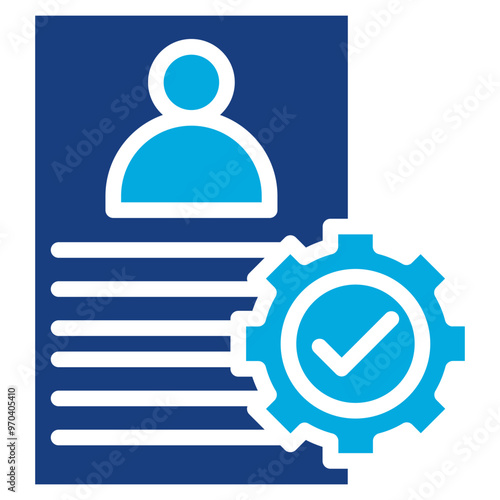 Employee Onboarding icon vector image. Can be used for Hiring Process. photo