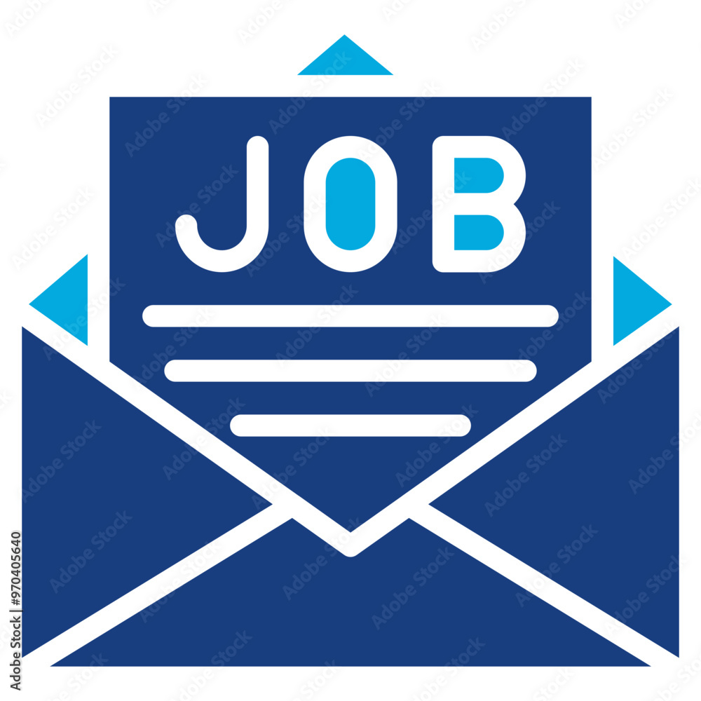 Offer Letter icon vector image. Can be used for Hiring Process.
