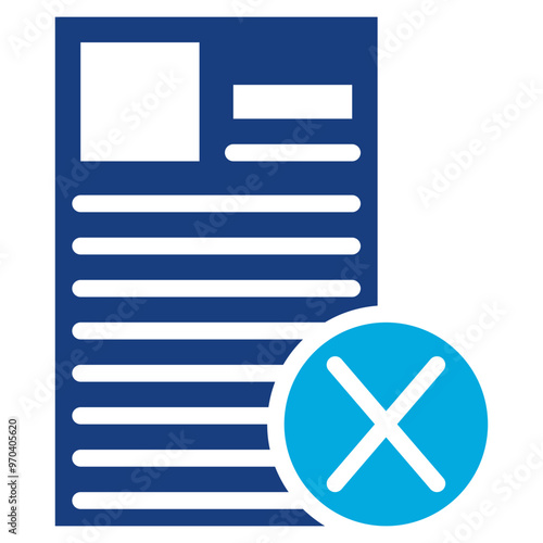 Job Rejection icon vector image. Can be used for Hiring Process.