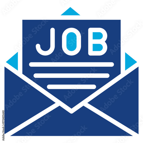 Offer Letter icon vector image. Can be used for Hiring Process.