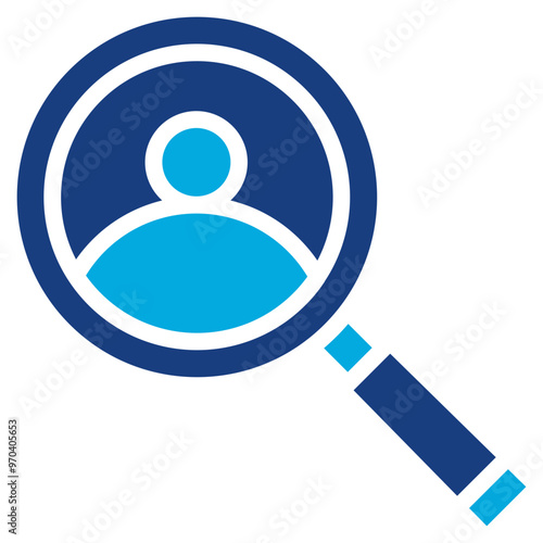 Recruiter icon vector image. Can be used for Hiring Process.