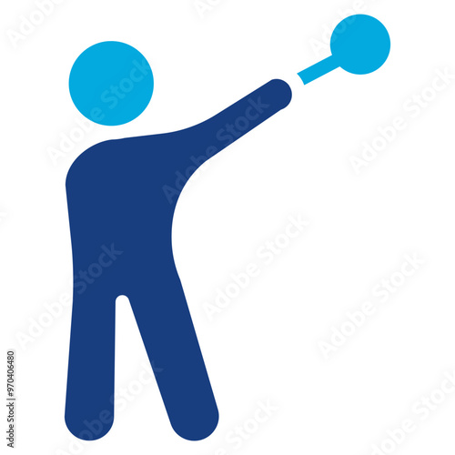 Hammer Throw icon vector image. Can be used for Track and Field.