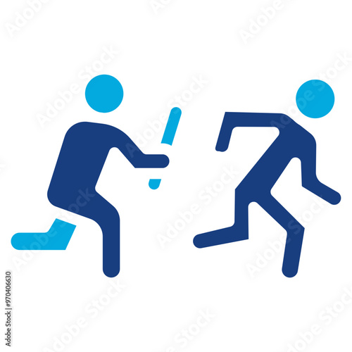 Relay Race icon vector image. Can be used for Track and Field.