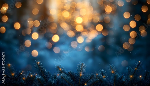 Wallpaper Mural Christmas lights bokeh background. Torontodigital.ca