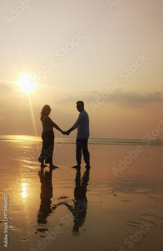 We both forgot about the beach at sunset