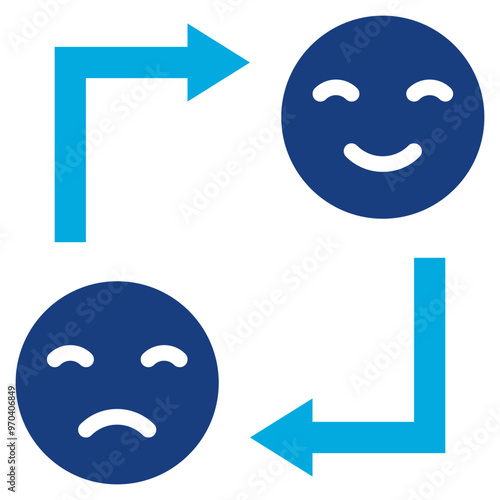 Emotional Rollercoaster icon vector image. Can be used for ADHD.