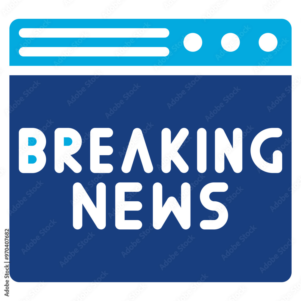 Breaking News icon vector image. Can be used for Press Freedom Day. Breaking News icon vector image. Can be used for Press Freedom Day.