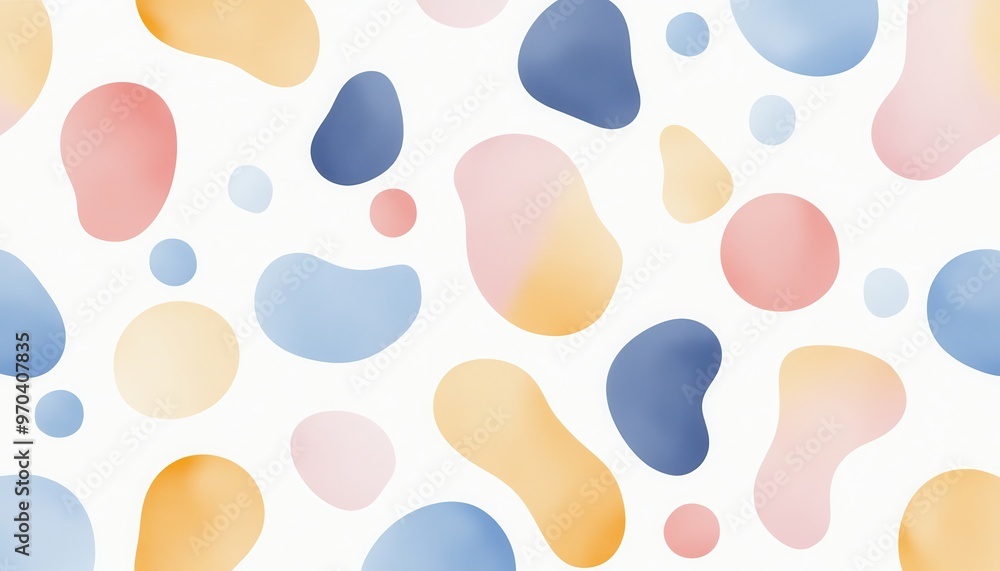 Colorful abstract pattern featuring soft shapes in pastel tones, perfect for creating a modern artistic design. Colorful abstract pattern featuring soft shapes in pastel tones, perfect for creating a modern artistic design.