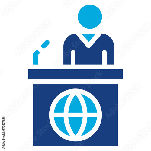 News Anchor icon vector image. Can be used for Press Freedom Day.