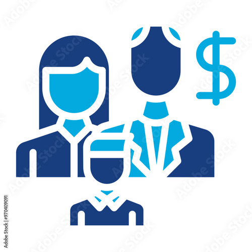 Family Wealth icon vector image. Can be used for Inheritance.